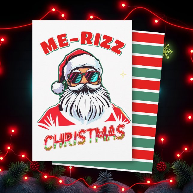 Cartes Pour Fêtes Annuelles Me-Rizz Christmas gen Alpha meme humor Christmas  (Créateur téléchargé)