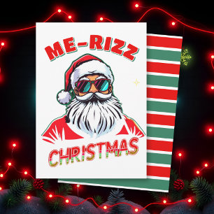 Cartes Pour Fêtes Annuelles Me-Rizz Noël gen Alpha humour de Noël 