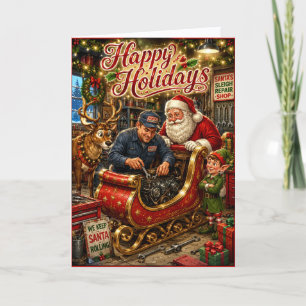 Cartes Pour Fêtes Annuelles Mécanicien Entreprise Client Appréciation Affaires