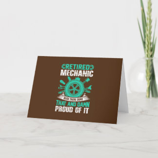 Cartes Pour Fêtes Annuelles Mécanicien Mécanicien Retraité