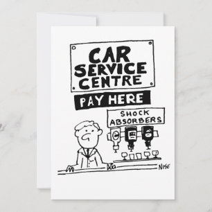 Cartes Pour Fêtes Annuelles Mécanique du Centre de service automobile et amort