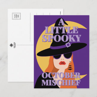Cartes Pour Fêtes Annuelles Méchanceté d'octobre effrayante Sorcière d'Hallowe