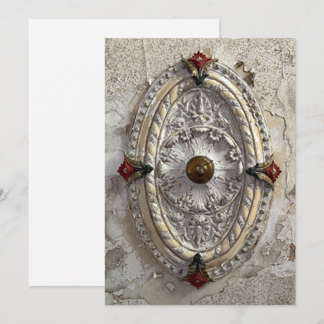 Cartes Pour Fêtes Annuelles Médaillon de plafond (Devant / Derrière)