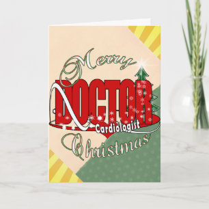 CARTES POUR FÊTES ANNUELLES MÉDECIN CARDIOLOGISTE DE NOËL