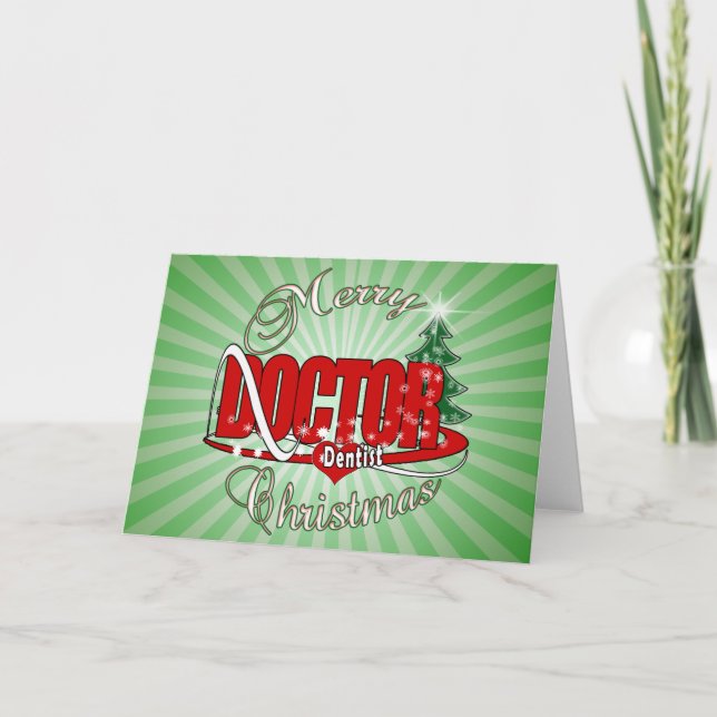 CARTES POUR FÊTES ANNUELLES MÉDECIN DENTISTE DE NOËL (Devant)