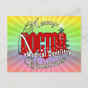 CARTES POUR FÊTES ANNUELLES MÉDECIN DENTISTE MÉDICALE MERRY NOËL