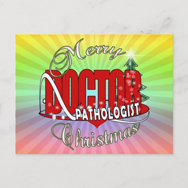 CARTES POUR FÊTES ANNUELLES MÉDECIN PATHOLOGISTE DE NOËL (Devant)