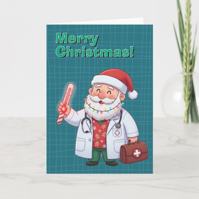 Cartes Pour Fêtes Annuelles Medical Doctor Santa Claus Christmas card (Devant)