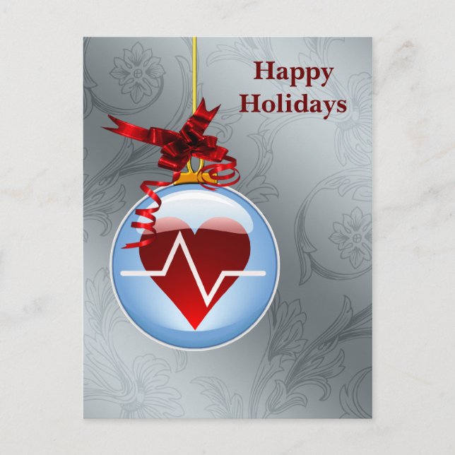 Cartes Pour Fêtes Annuelles medical profession cardio Holiday Cards (Devant)