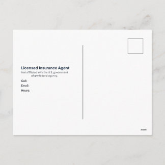 Cartes Pour Fêtes Annuelles Medicare AEP 2026 Plan Review Postcard