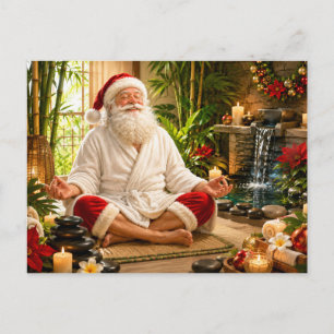 Cartes Pour Fêtes Annuelles Méditation de Noël avec le Père Noël
