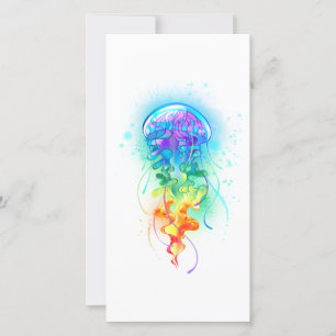 Cartes Pour Fêtes Annuelles Méduse arc-en-ciel