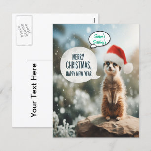 Cartes Pour Fêtes Annuelles Meerkat Christmas Cheer Père Noël