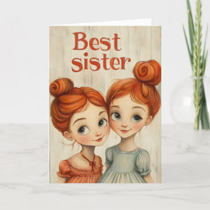 Cartes Pour Fêtes Annuelles Meilleur Amour de famille soeur