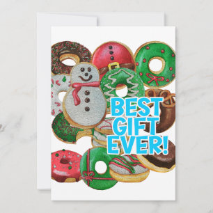 Cartes Pour Fêtes Annuelles Meilleur Cadeau de Tous les Temps ! Donuts de Noël