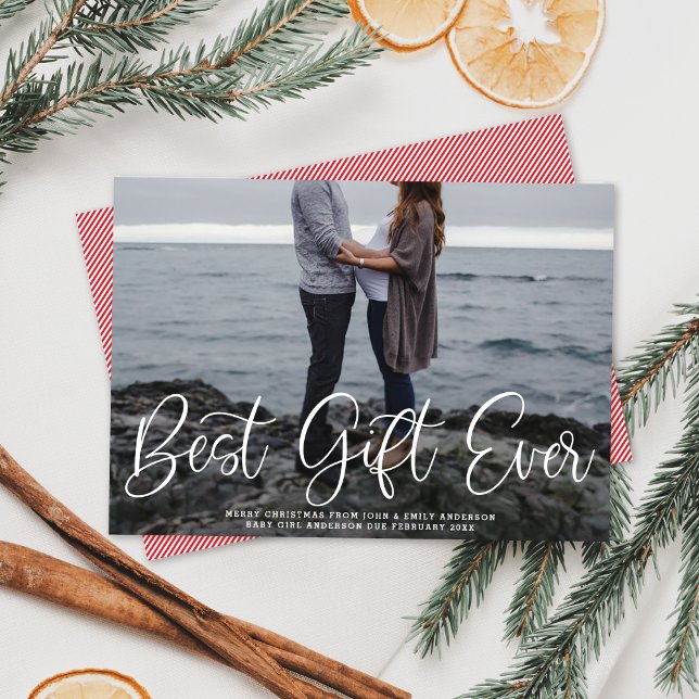 Cartes Pour Fêtes Annuelles Meilleur cadeau Ever bébé Grossesse photo de vacan (Créateur téléchargé)