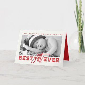 Cartes Pour Fêtes Annuelles Meilleur cadeau Ever Grunge Typographie Nouveau bé