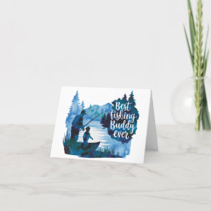 Cartes Pour Fêtes Annuelles Meilleur Copain de Pêche de Tous les Temps