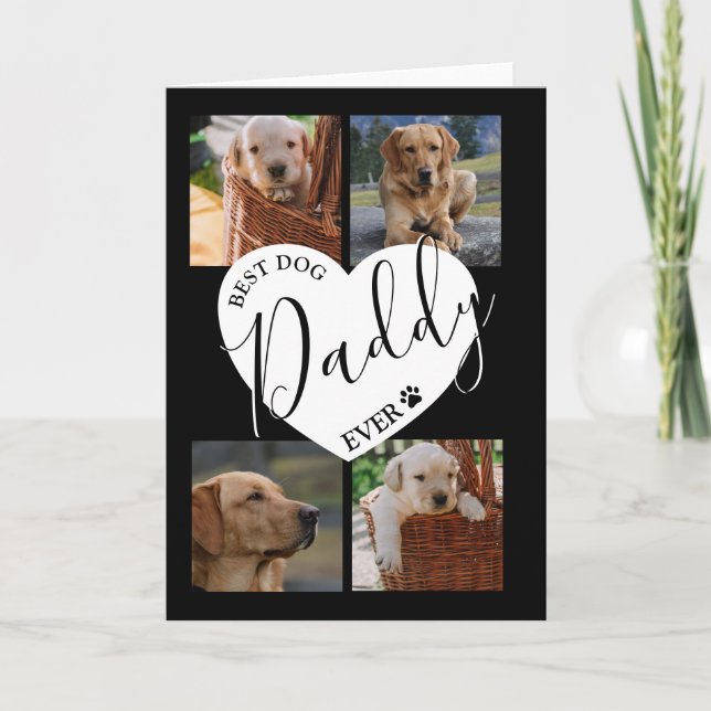 Cartes Pour Fêtes Annuelles Meilleur Daddy Chien Jamais Élégant | Photo (Devant)