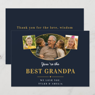 Cartes Pour Fêtes Annuelles Meilleur Grand-Père Message de Grand-Père 3 Photo