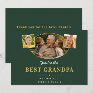Cartes Pour Fêtes Annuelles Meilleur Grand-Père Message de Grand-Père 3 Photo