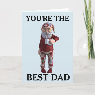 CARTES POUR FÊTES ANNUELLES MEILLEUR PAPA ANNIVERSAIRE GNOME ELF CARD