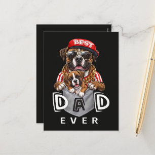 Cartes Pour Fêtes Annuelles Meilleur Papa Boxer Ever