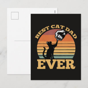Cartes Pour Fêtes Annuelles Meilleur Papa Chat de Tous les Temps Fête des Père