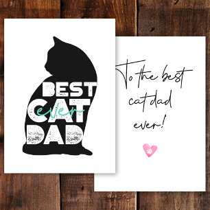 Cartes Pour Fêtes Annuelles Meilleur Papa Chat Drôle de Fête des Pères
