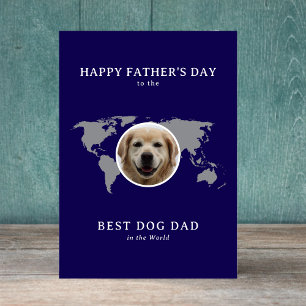 Cartes Pour Fêtes Annuelles Meilleur Papa Chien du Monde Photo de la Fête des