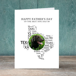 Cartes Pour Fêtes Annuelles Meilleur Papa Chien du Texas Photo Fête des Pères