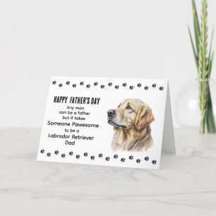 Cartes Pour Fêtes Annuelles Meilleur papa chien Labrador Retriever Fête des Pè