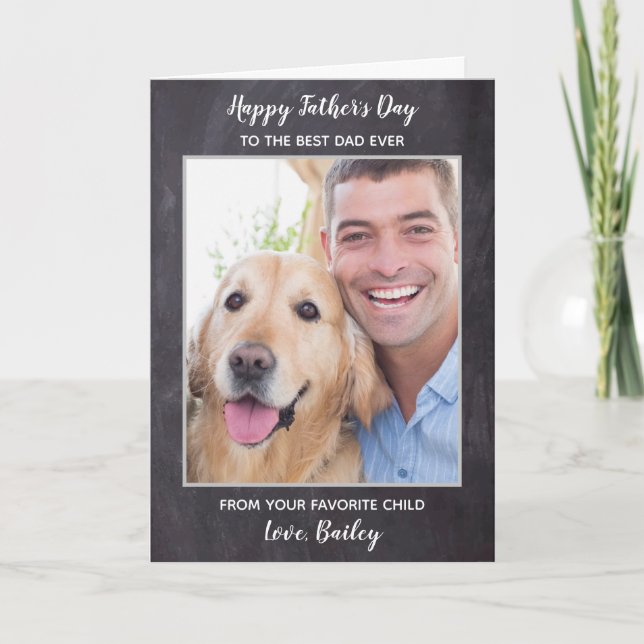Cartes Pour Fêtes Annuelles Meilleur Papa Chien Personnalisé Photo de Chien po (Devant)