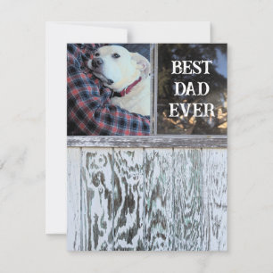 Cartes Pour Fêtes Annuelles Meilleur Papa de Tous les Temps Bois Rustique en D