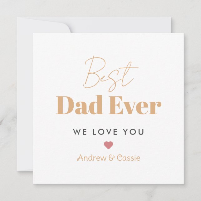 Cartes Pour Fêtes Annuelles Meilleur papa du monde (Devant)