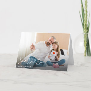 Cartes Pour Fêtes Annuelles Meilleur papa jamais une simple photo personnalisé