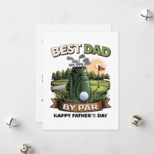Cartes Pour Fêtes Annuelles Meilleur Papa Par Golf Papa Drôle