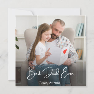 Cartes Pour Fêtes Annuelles Meilleur Papa Personnalisé avec Photo