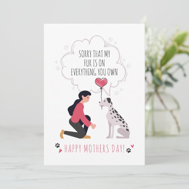 Cartes Pour Fêtes Annuelles Meilleur personnalisation Meilleur Chien Maman Fêt (Debout devant)