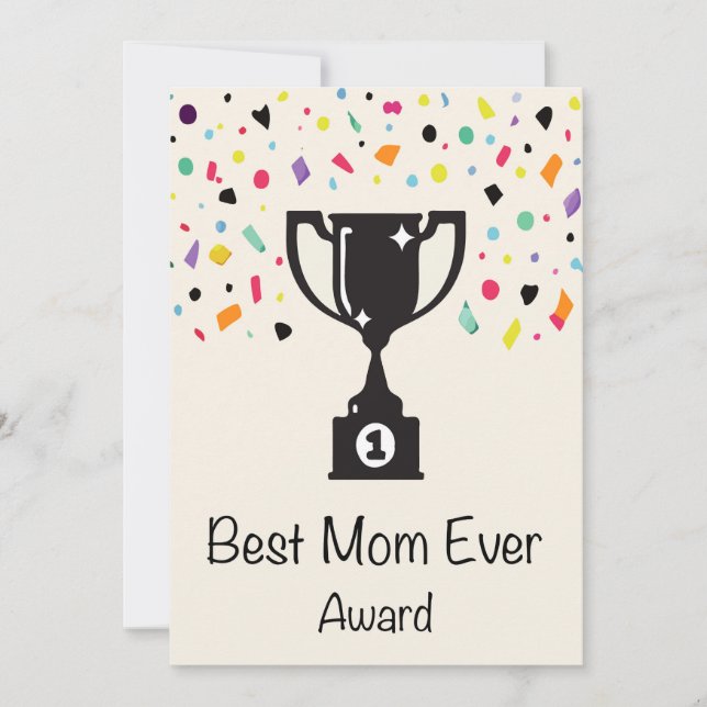Cartes Pour Fêtes Annuelles Meilleur Prix Maman (Devant)