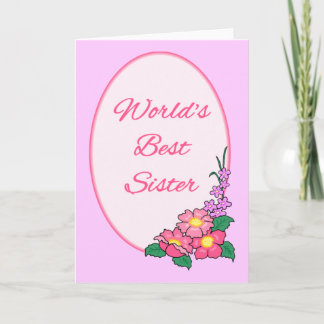 Cartes Pour Fêtes Annuelles Meilleur SIster du monde