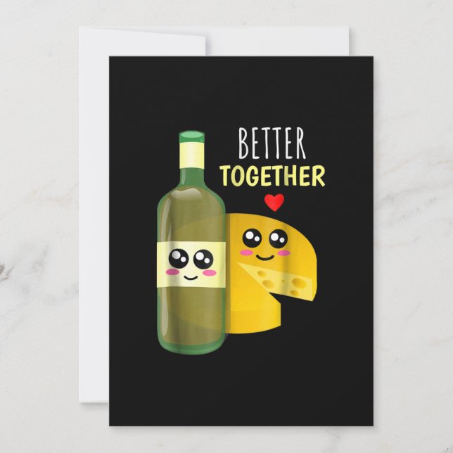 Cartes Pour Fêtes Annuelles Meilleur Toger - Cadeau de vin et de fromage migno (Devant)