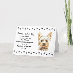 Cartes Pour Fêtes Annuelles Meilleur Yorkshire Terrier Chien Fête des Mères de