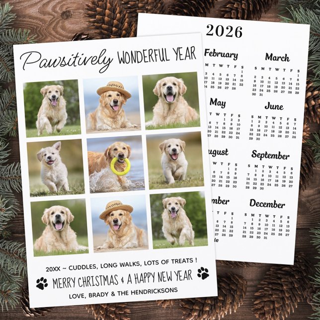 Cartes Pour Fêtes Annuelles Meilleure année Ever chien animal de compagnie pho (Créateur téléchargé)