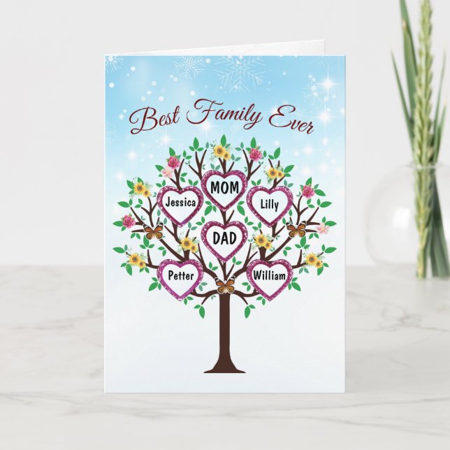 Cartes Pour Fêtes Annuelles Meilleure famille qui soit (Devant)