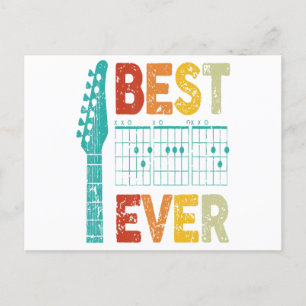 Cartes Pour Fêtes Annuelles Meilleure guitare papa toujours accords meilleur p
