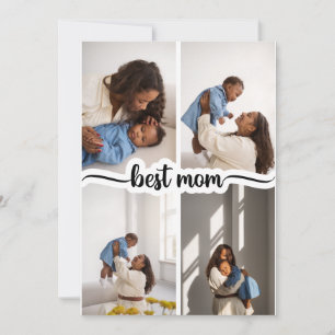 Cartes Pour Fêtes Annuelles Meilleure Maman Collage Photo Personnalisé 4