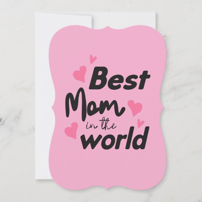 Cartes Pour Fêtes Annuelles Meilleure Maman du Monde : Collection Fête des Mèr (Devant)