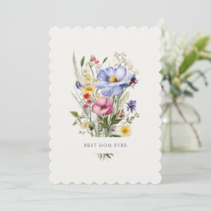 Cartes Pour Fêtes Annuelles Meilleure maman Ever English Garden Bouquet Fête d