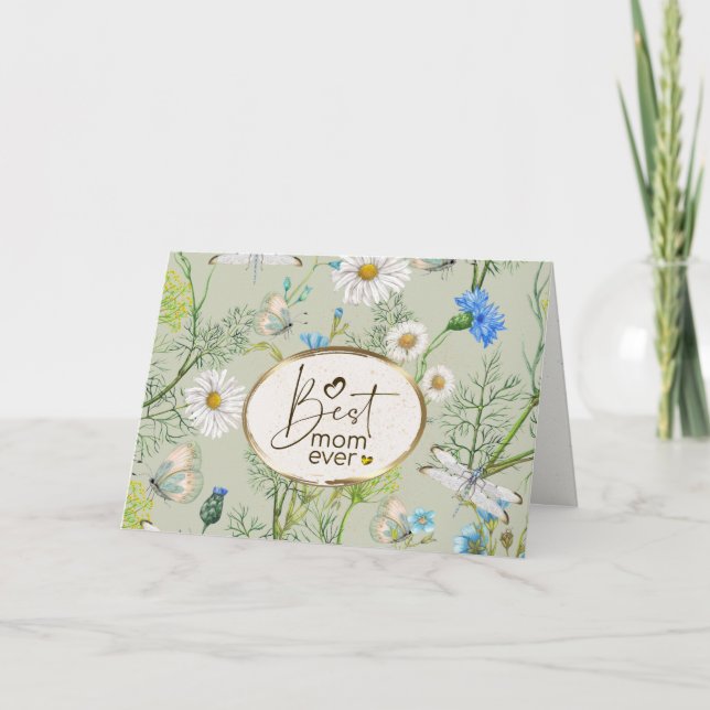 Cartes Pour Fêtes Annuelles Meilleure maman Fleur Jardin Bible Verse Fête des  (Devant)